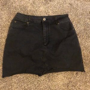 Black jean skirt